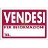 UTENSILERIA 10PZ CARTELLO SEGNALETICO VENDESI CM. 30X20: