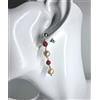 ORECCHINI IN ARGENTO 925 RODIATO CON PERLE DI ACQUA DOLCE E CORALLO BAMBU ROSSO