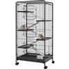 AllMyPets Gabbia per Piccoli Animali con Ruote,Rampe,Ciotola e Bottiglia R4921BK AllMyPets