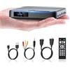 Desobry Mini lettore DVD lettore DVD portatile per TV HD 1080P Lettore DVD HDMI con