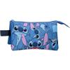 Disney Joumma Bags Disney Happy Stitch Astuccio Scuola Borse Tracolla Vari Scomparti, blu, Astuccio triplo