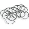 12 x Acciaio Inossidabile Metallo Chiave Squillo per Set di Chiavi - 35mm