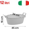Stefanplast Bacinella Ovale Catino Vaschetta Catinella Tinozza Polietilene Multiuso 12L-75L
