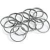 Unbranded/Generic 12 x Acciaio Inossidabile Metallo Chiave Squillo Circolare per Set di Chiavi