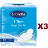 LAURELLA 3 PZ LAURELLA ULTRA LUNGO CON ALI-12 ASSORBENTI USO DIURNO E NOTTURNO