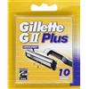 Gillette G II Plus, Confezione da 10 Lamette da Barba di Ricambio, con Striscia Lubrificante, Tradizione e Innovazione per Meno Irritazioni