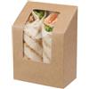 Colpac Zest Compostable Kraft Tuck-Top Wrap Pack con finestra in acetato