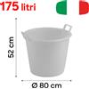 Stefanplast Mastello 2 Manici Tinozza Secchio Alto Grande per Vino Lavare le Verdure Ø 80 cm