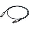 PROEL BULK250LU3 CAVO AUDIO XLR MASCHIO / XLR FEMMINA 3M Casse Microfono