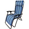 Fornitore Sdraio Poltrona Basculante Relax Imbottita con Braccioli Righe Blu