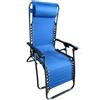 Fornitore Sdraio Poltrona Basculante Relax Imbottita in Tessuto con Braccioli Blu