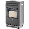 E.C.M. TERMODOMESTICI SRL Stufa a Gas ad Infrarossi 3 Mattoni con Ruote RS42H Grigio Royal
