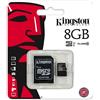 Kingston Micro sd kingston sdhc 8 gb per smartphone scheda di memoria class4