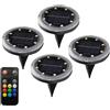univers Kit 4 faretti pannello solare faretto 8 led rgb bianco segnapassi da giardino