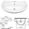 Diana Vitra Lavabo Lavabo Da Mano 45 - 65 Cm Bianco Da Muro