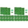 VEVOR 24 Pezzi Artificiale Pannello da Siepe di Bosso, 25,4 x 25,4 cm, Siepi Artificiali, Recinzione Artificiale Bosso, Edera Finta Effetto Realistico Decorazione Plastica Verde, Spessore da 4 cm