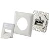 Renkforce Presa di rete Da incasso Inserto CAT 6 2 Porte Bianco puro