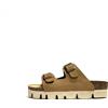 GOLDSTAR CIABATTE DONNA FONDO SUGHERO CON SOTTOPIEDE IMBOTTITO GS6800 COGNAC