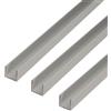 Alberts GAH-Alberts 498368 473860 - Profilo a U in alluminio anodizzato, 1000 x 18 x 20 mm, set da 3 pezzi