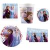 Disney KIT COORDINATO FROZEN II FESTA 2 COMPLEANNO PIATTI BICCHIERI TOVAGLIOLI TOVAGLIA