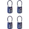 Master Lock Blu Set Your Own Combinazione TSA Approvato Lucchetto Bagagli, Viaggio Cerniera Lucchetto è perfetto per valigie, borse o zaini, 4 pezzi, 4688BLUEC4