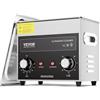 VEVOR Pulitore ad Ultrasuoni 3L con Timer Riscaldante Cestello, Macchina Digitale a Cavitazione Sonica, Pulitrice Ultrasuoni 120 W per Strumenti di Orologi, Occhiali, Monete, Utensili Metallici