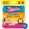 Spontex 6x Spontex Panni Microfibra 4 Pezzi Multiuso