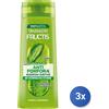 Garnier 3x Fructis Shampoo 250 Ml. Antiforfora Normali