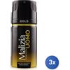 Malizia 3x Malizia Deodorante Spray Uomo 150 Ml. Gold
