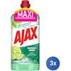 Ajax 3x Ajax Pavimenti 1250 Ml. Limone Made In Italy