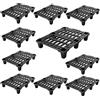EMPOTEC 10 BANCALI PALLET 80x60x14cm PLASTICA NERA PORTATA STATICA 600KG DINAMICA 250KG