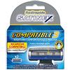 Satinex Compatible-3 Testine Di Ricambio A 3 Lame (3 Pz Compatibili Con Manici Gillette Mach - 3-30 Gr