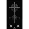 ELECTROLUX EGC3322NVK PIANO COTTURA 2 FUOCHI IN VETRO TEMPRATO NERO