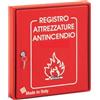 REGISTRO MANUTENZIONE ANTINCENDIO CASSETTA A PARETE CON SERRATURA PVC ESTINTORE