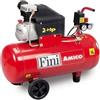 FINI COMPRESSORE ARIA 50 LT litri FINI AMICO 50 8 BAR 2 HP MK2400 CARRELLATO