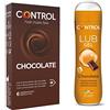 Control Bake Off Chocolate, kit da 1 confezione di preservativi Control Chocolate 6 pezzi e un lubrificante