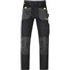 Kapriol Jeans da lavoro tecnici Kapriol Slick Pantaloni Neri Multitasca Portaginocchiere