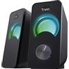 ‎Trust Trust Arys Compact RGB 2.0 Set Altoparlanti LED Illuminato, 12 W, Nero RGB 2.0 S