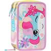 FRANCO COSIMO PANINI EDITORE Astuccio 3 Zip Mofu Mofu Unicorno Lilla super completo