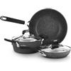 altri brand Batteria pentole induzione 5 pezzi New Petra Dark grigio