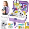 HERSITY Kit Veterinario Bambini Giocattolo Valigetta Dottore Con Peluche Cane Giochi Di