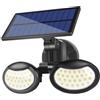 FOYU LED FARO PANNELLO SOLARE RICARICABILE FARETTO 56 LED SENSORE RILEVA MOVIMENTO