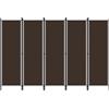 vidaXL Paravento a 6 Pannelli Nero 300x180cm Divisorio Separè Pannello Schermo vidaXL