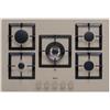 ELLECI Piano Cottura A Gas 5 Zone Griglie Ghisa 75 Cm Tortora 43 PGSP75143CS