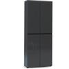 Stilio Mobile Scarpiera 4 Ante 80x34x200 cm Armadio Antracite