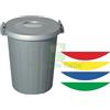 UTENSILERIA 6PZ BIDONE IMMONDIZIA LT. 25 GRIGIO MANICI PERSONALIZ.: