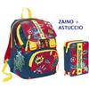 SEVEN ZAINO SCHOOLPACK JACKPACK BOY BLU E ROSSO+ ASTUCCIO 3 ZIP SEVEN (OFFERTA)
