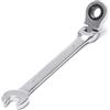 CHIAVE A SNODO 19 MM CRICCHETTO NERO A 12 DENTI TESTA GIREVOLE 180° 24 CM