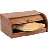 Senza Marca/Generico Portapane In Legno Di Noce Con Serrandina Cm 39X25 H 17