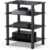 FITUEYES Mobile Hifi Con 4 Ripiani in Vetro Temperato, Mobile Giradischi Rack Hifi